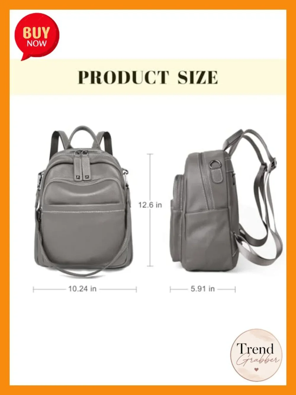 Genuine Leather Convertible Backpack Purse Womens Anti Theft Travel Handbag